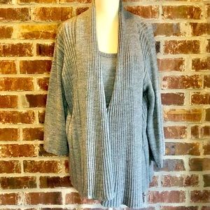 Denim & Co. Gray sweater set size XL